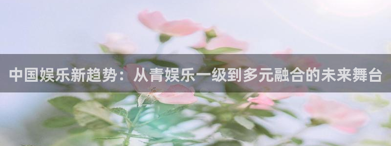 sunbet(中国区)官方网站：中国娱乐新趋势：从青娱乐一级到多元融合的未来舞台
